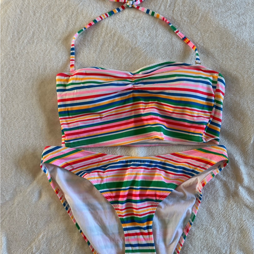 Wild Fable Colorful Striped Bikini